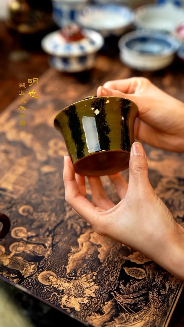 【闪购商品】1明也茶器/ 西瓜盖碗一个