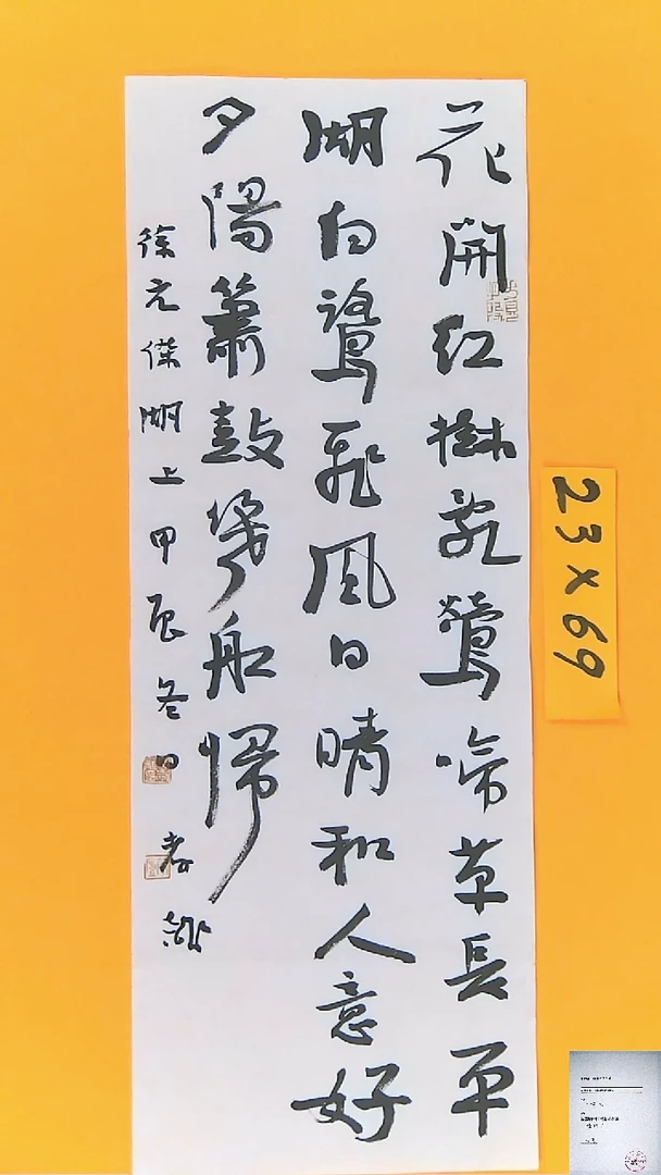 【闪购商品】书法江孝龙书法作品花开23*69