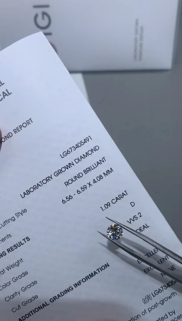 【闪购商品】实验室培育钻石裸石未镶嵌1.09D673405491