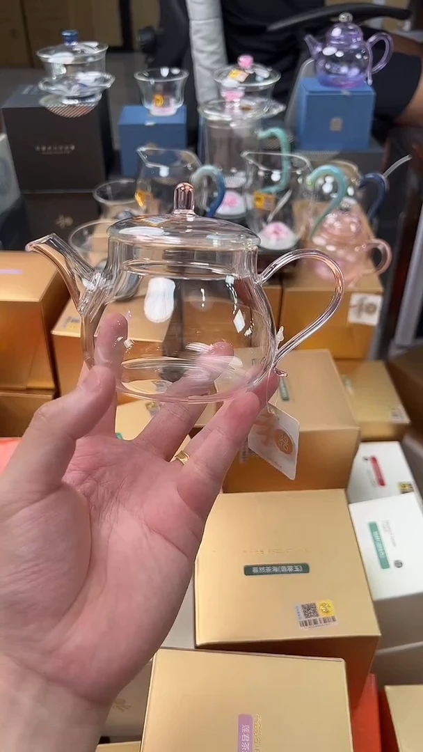 @@禾器晶彩青云壶浅粉色