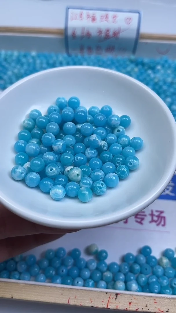 未镶嵌散珠玛瑙/玉髓C751 海纹 石6mm30个5.8元