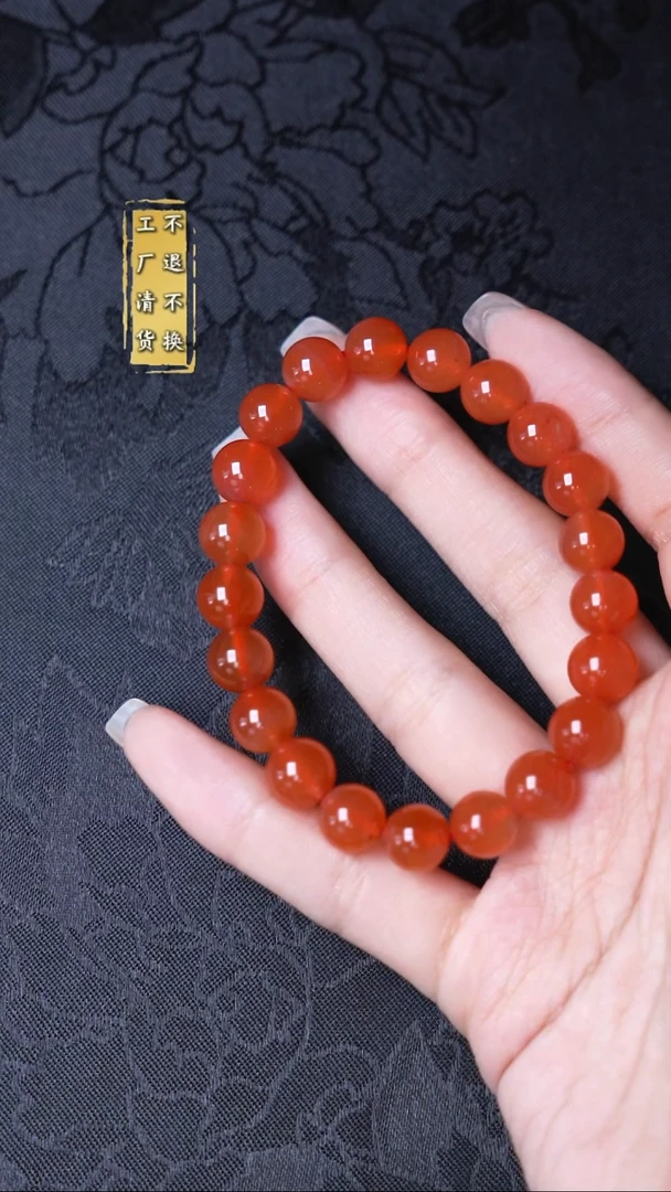 未镶嵌手串南红玛瑙有天然纹裂 工厂清货 不退不换假1罚3