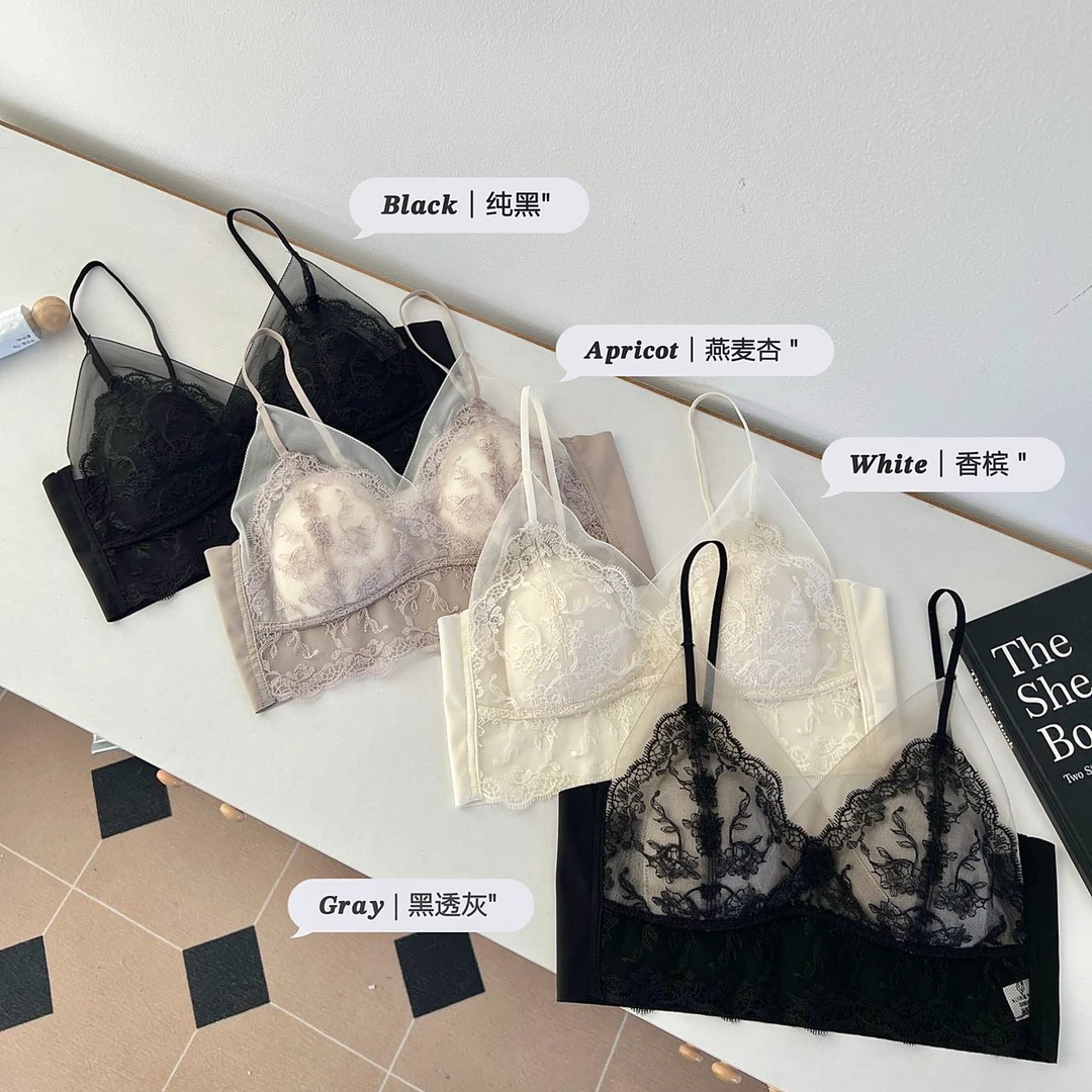 【超薄仙纱兔耳朵杯美背】舒适透气裸感无痕女士内衣-12393