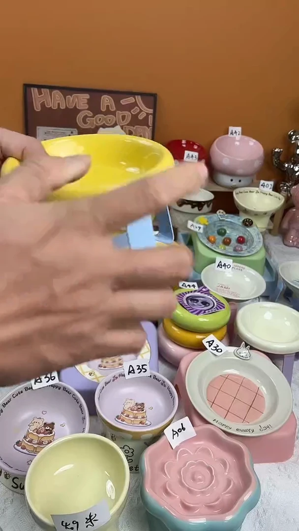 陶瓷黄色PE碟+蓝色架子 默认微瑕