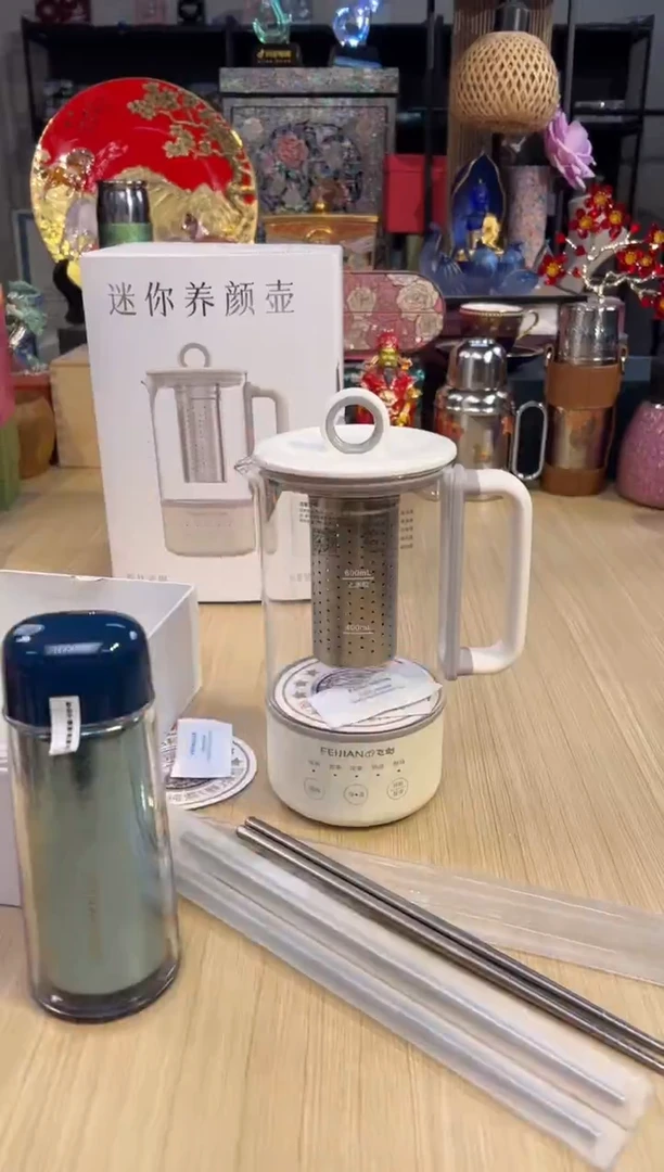 101钛煮茶壶600ML-杏仁白+
