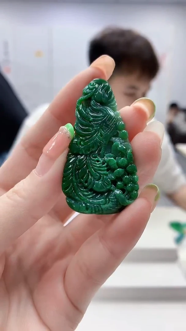 未镶嵌定制翡翠4868ry-毛货挂件178