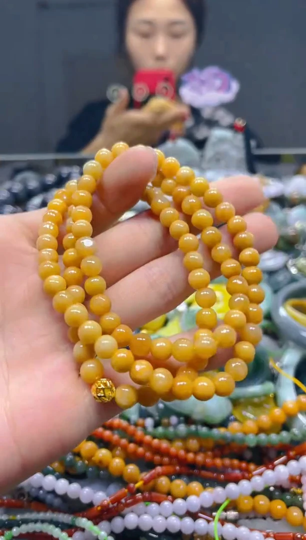 颈饰未镶嵌翡翠6mm/X/翡翠A货，一件也是批发价