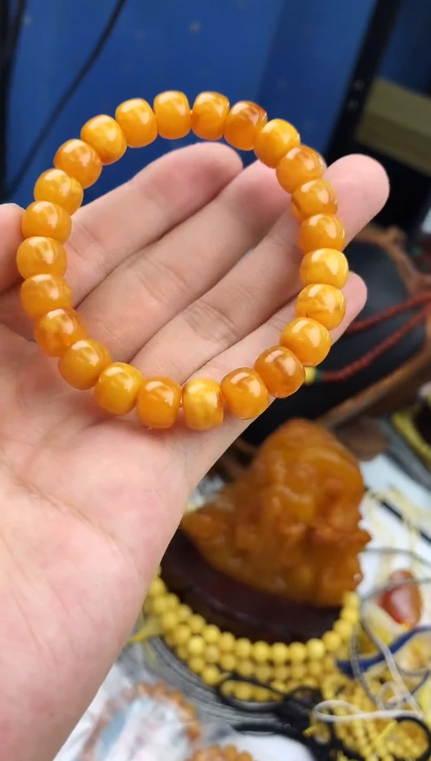 裸石蜜蜡未镶嵌手串卡10