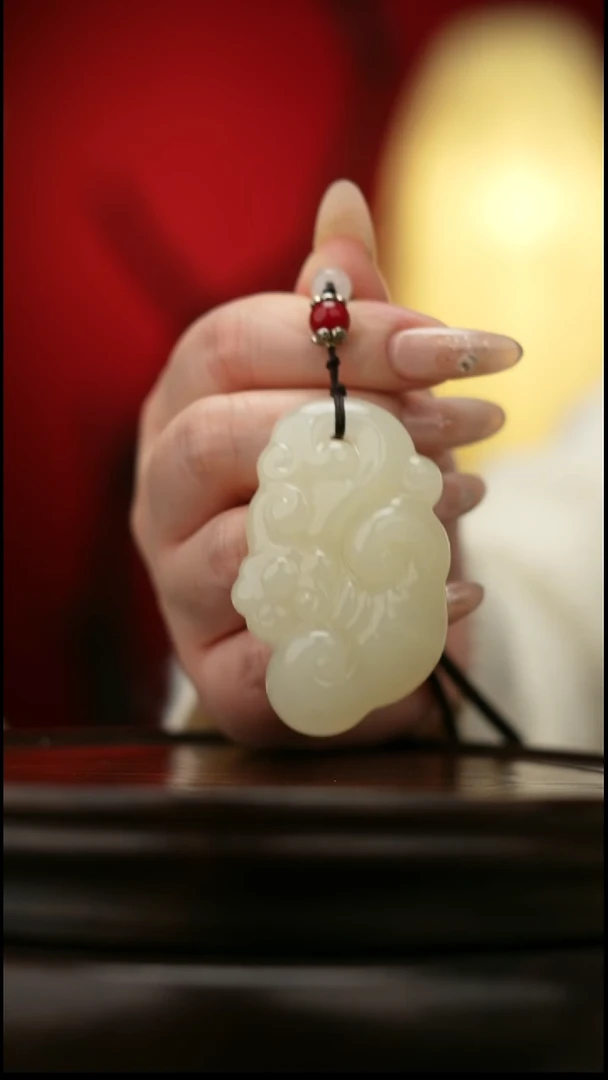 玉【灵芝如意】天然玉石手把件