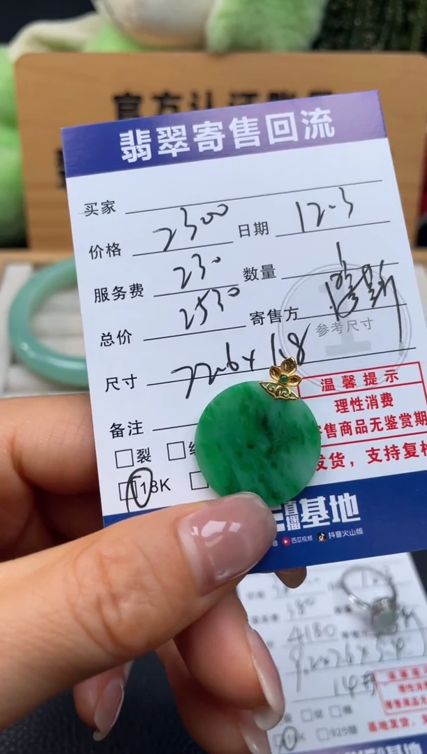 颈饰18K金镶嵌翡翠10151367
