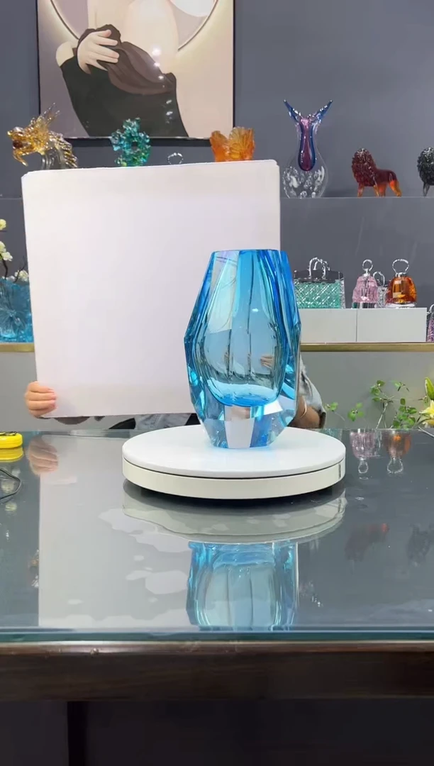 手工艺品琉璃  水晶琉璃花瓶1个