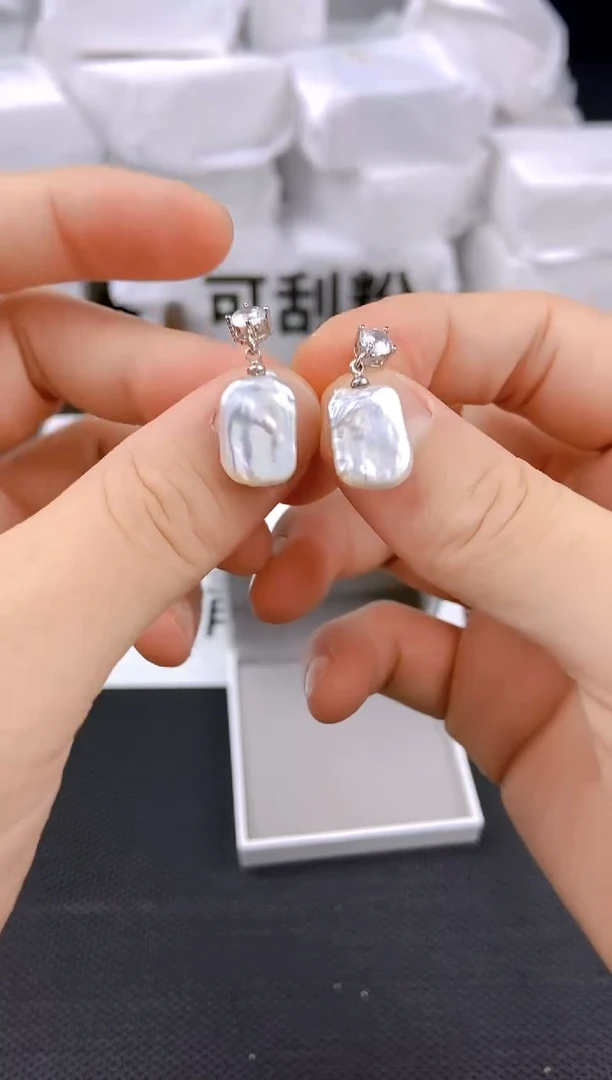 未镶嵌耳饰淡水珍珠ed1003