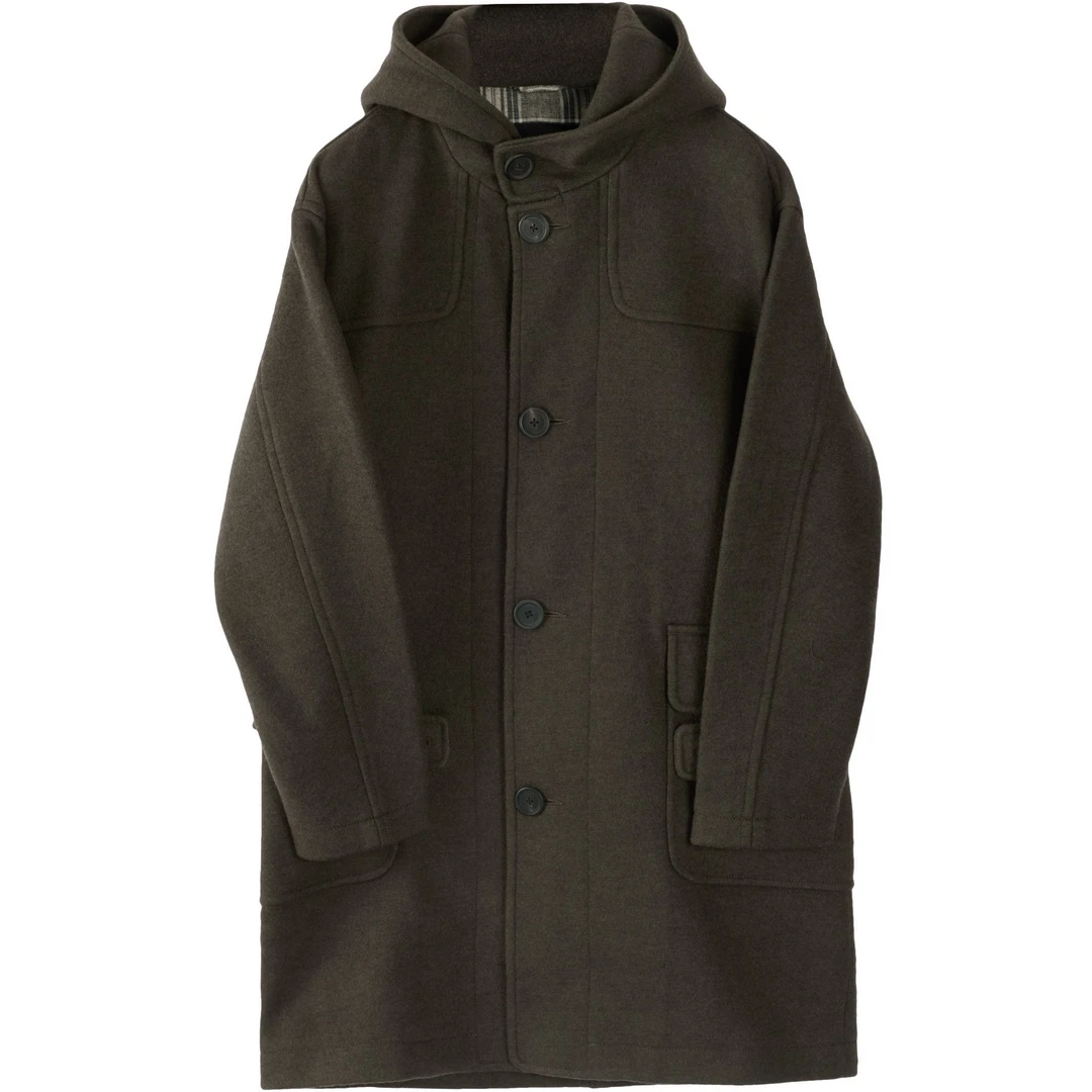 北纬三十度设计师男装冬季连帽毛呢大衣51797F