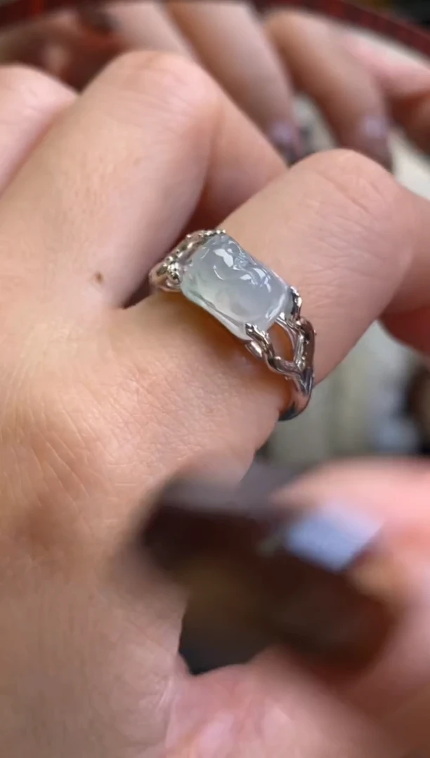 颈饰银S925镶嵌翡翠净货17175