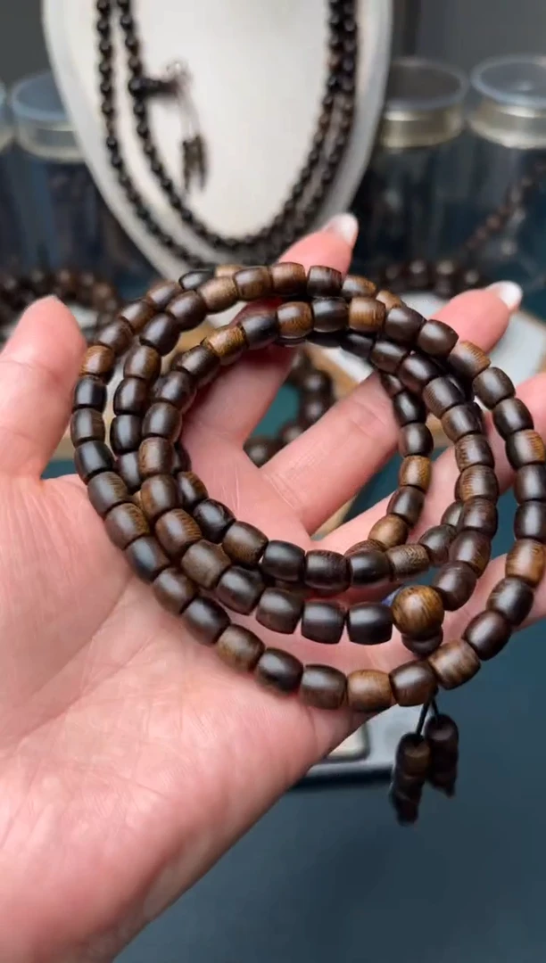 【闪购商品】沉香手串7mm108越南芽庄白奇楠瘤疤