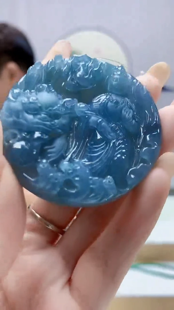 未镶嵌定制翡翠5145DD-毛货挂件赠珠链76