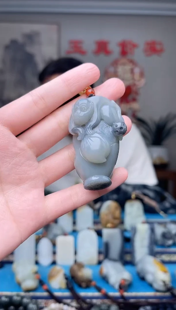 和田玉未镶嵌挂件1