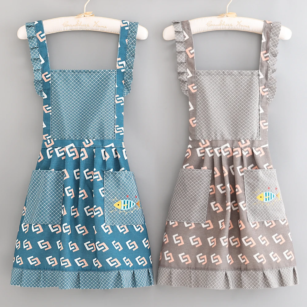 帆布韩版女围腰定制餐饮专用年轻围裙透气防污2025新款厨房家用