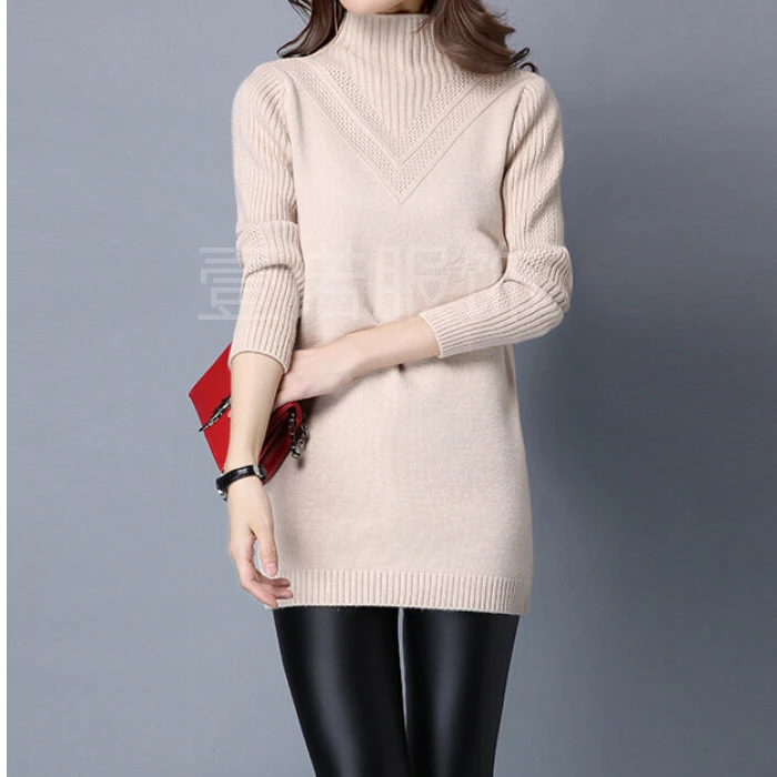 （孤品）2025新款针织衫显瘦长袖时尚打底宽松假两件秋冬拼接百搭