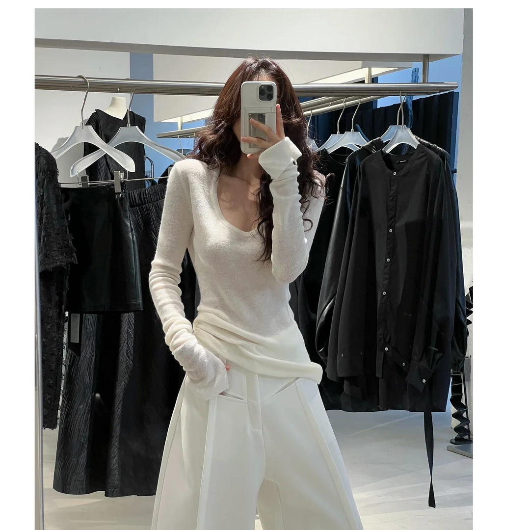 2025早秋新款时尚套装气质显瘦洋气休闲百搭针织长袖上衣宽松长裤