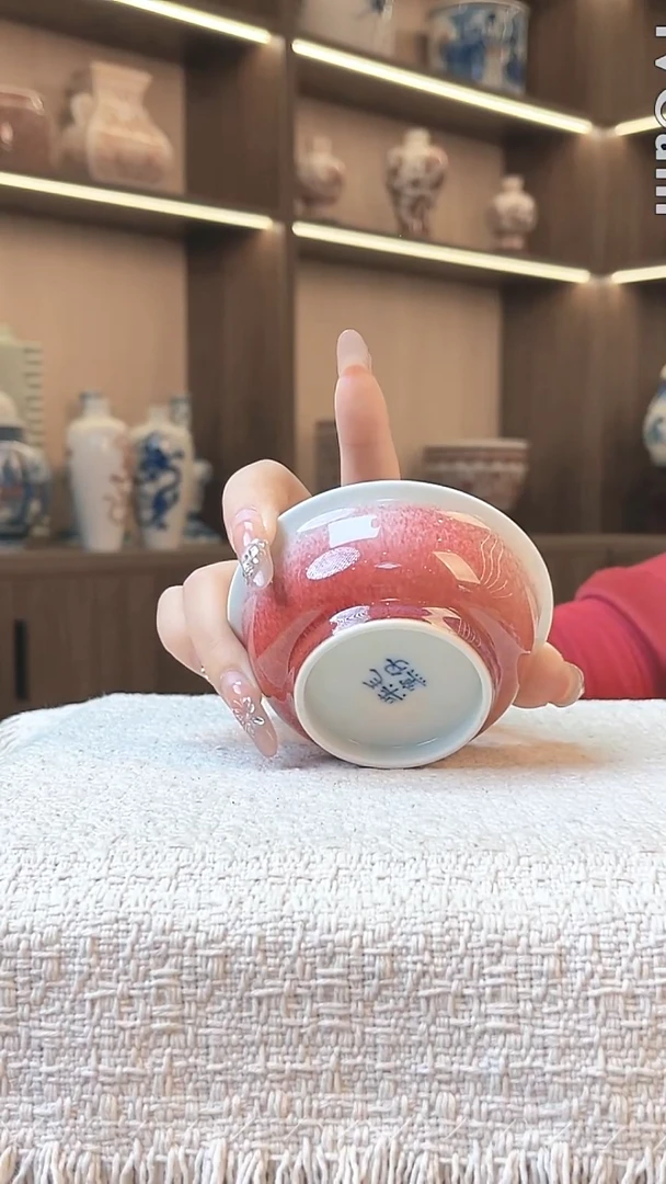 摆件瓷景德镇毛仔柴窑杯1