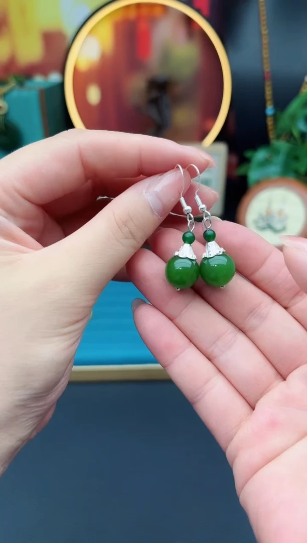 玛瑙/玉髓耳饰银S925镶嵌733000