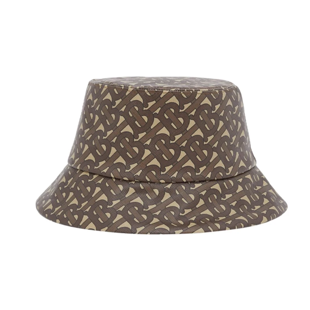 未使用 BURBERRY/博柏利 【念念】全LOGO渔夫帽 印花帆布印花
