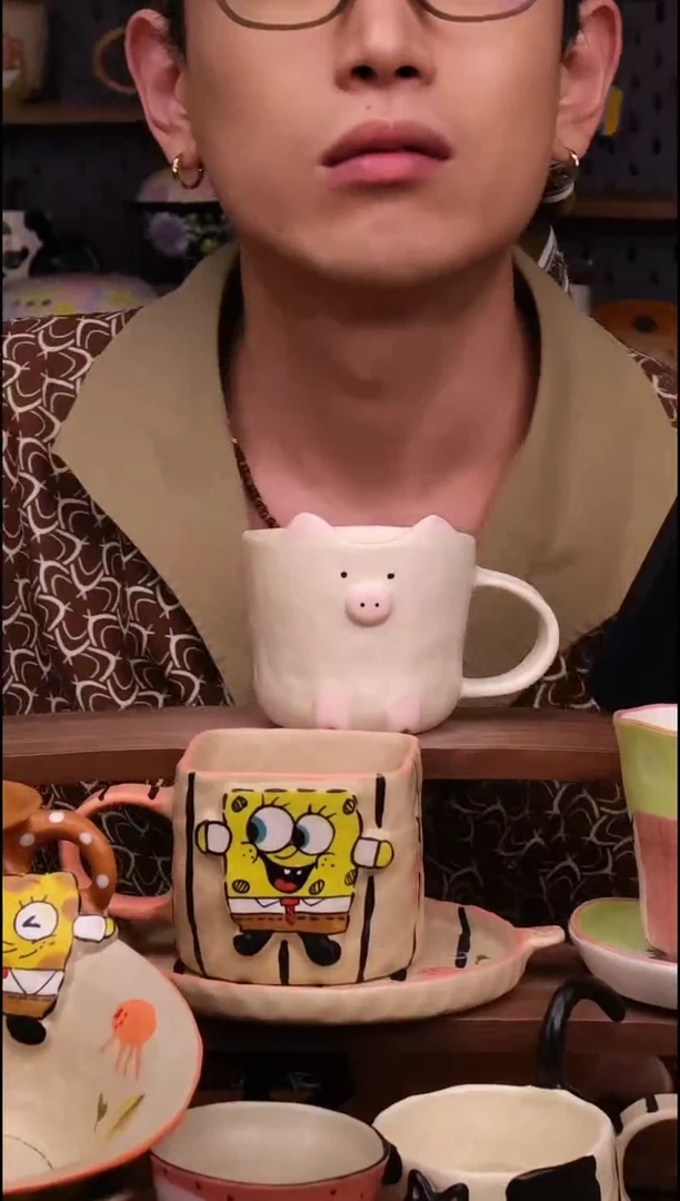杯子景德镇可爱设计师款陶瓷