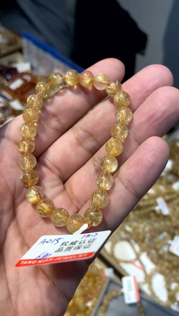 【闪购商品】水晶644-未镶嵌金发钛金7mm+