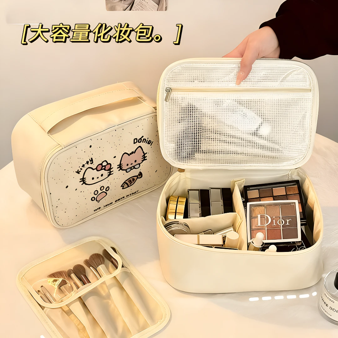 化妆包大容量女便携式外出收纳2025新款化妆品化妆刷分区洗漱包ly