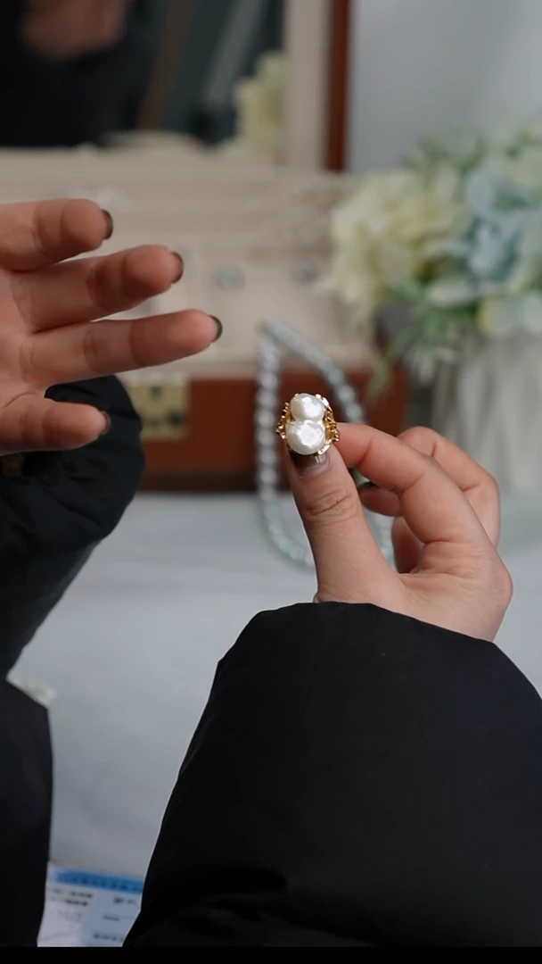 【闪购商品】淡水珍珠戒指合金戒指