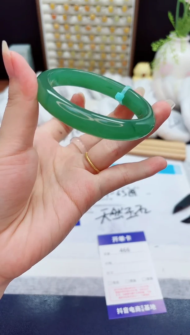 未镶嵌手镯石英质玉466-东陵玉-圈口59