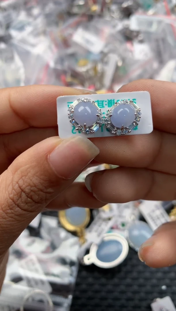 银S925镶嵌戒指翡翠666---2