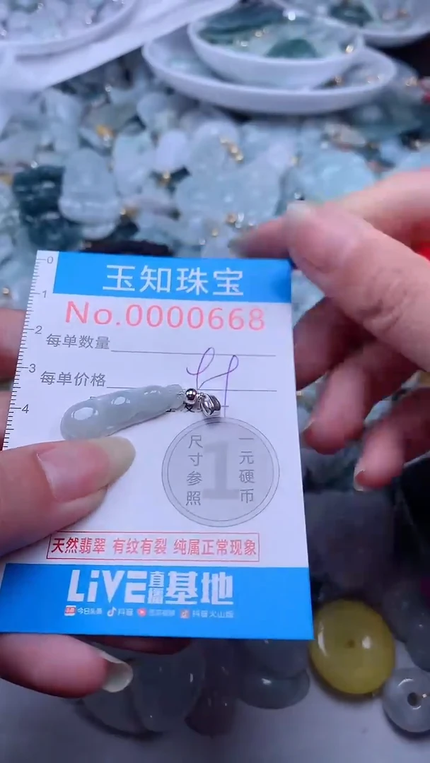 翡翠未镶嵌吊坠(不含链)668