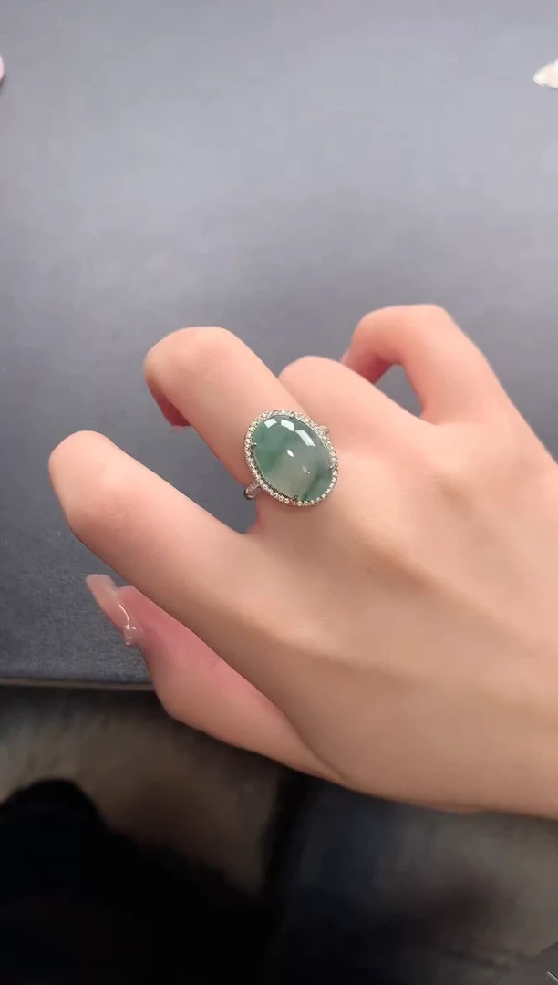 【闪购商品】翡翠戒指银S925镶嵌624124
