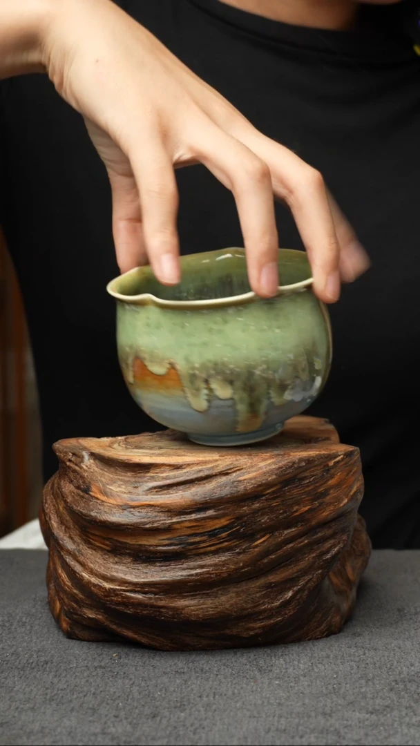 杯子993景德镇手创颜色釉杯（食品级）带冰裂纹