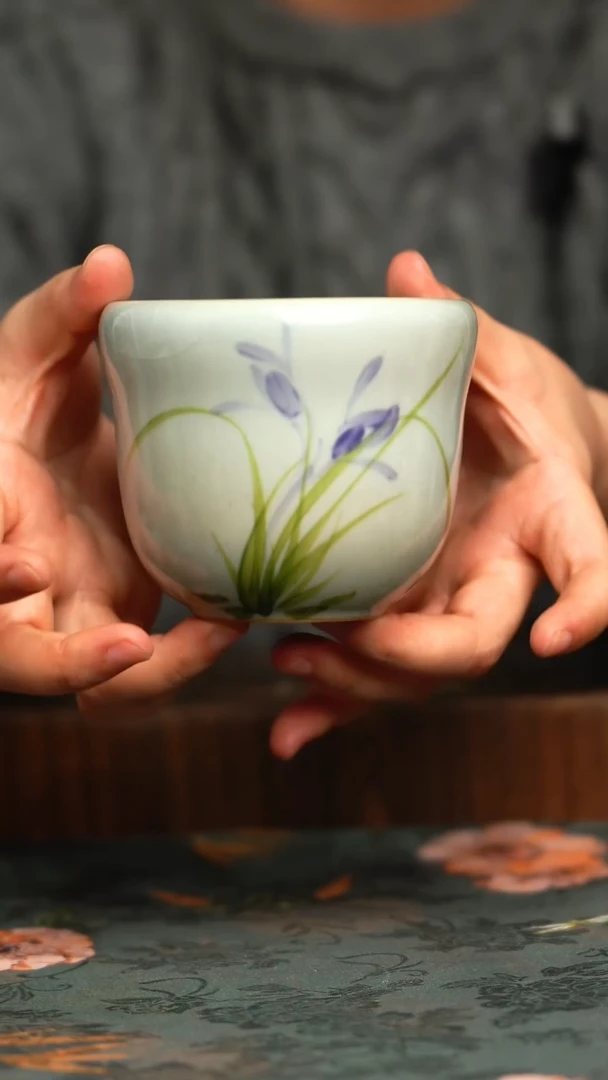 杯釉下彩手工手绘同款陶器