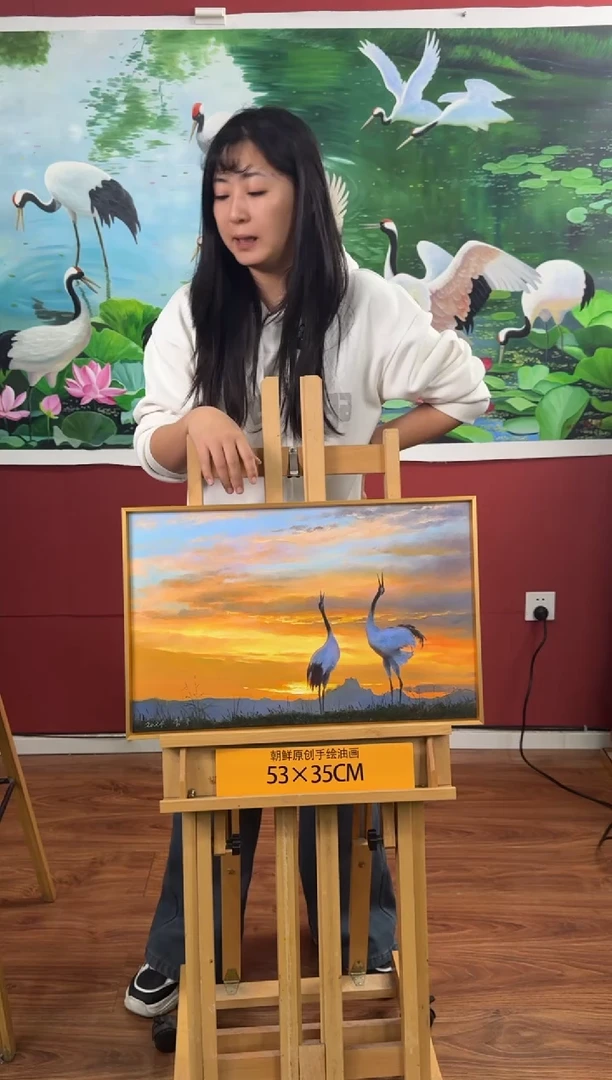 油画【50号】约53*35cm丨朝鲜原创纯手绘孤品油画丨顺丰包邮
