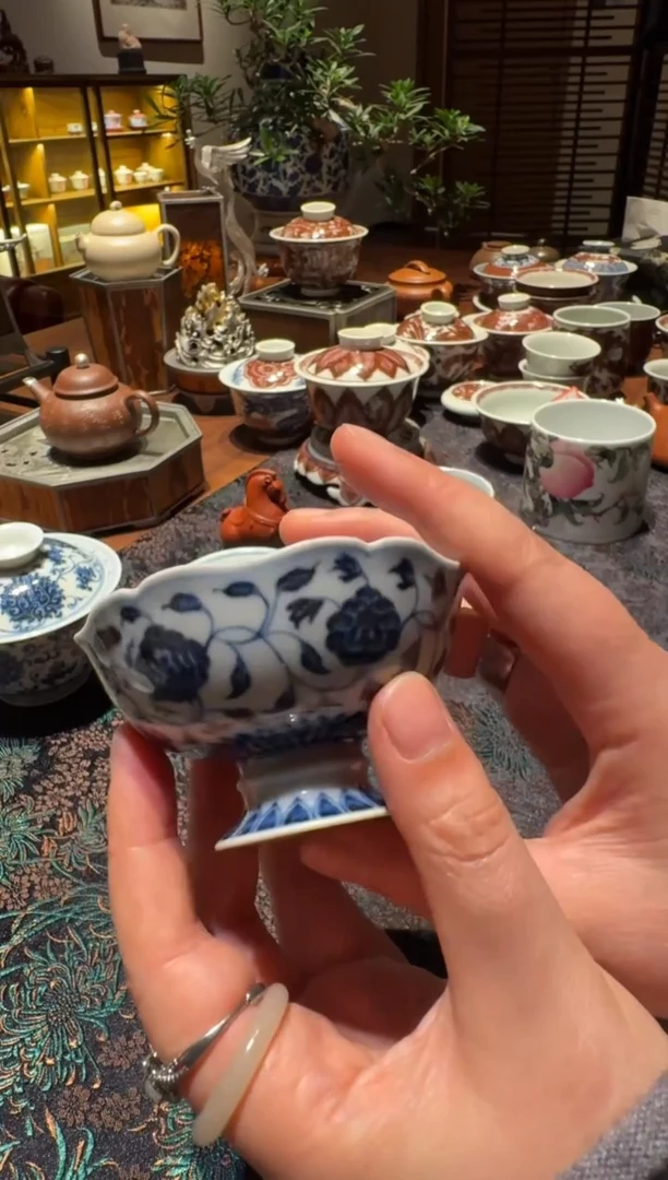 【器不朽】青花缠枝高足杯