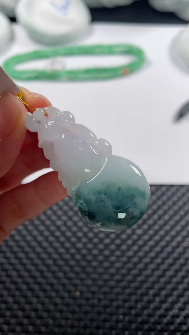 颈饰未镶嵌翡翠基地发货H 9062 葫芦