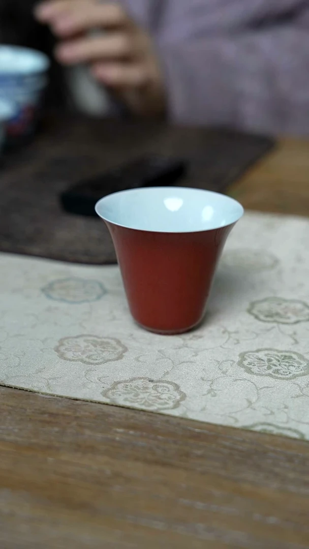 【闪购商品】/Y85霁红薄胎杯