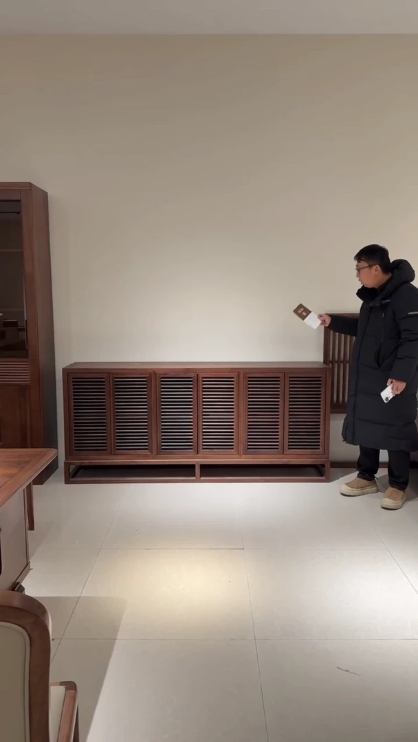 北美黑胡桃1.9m餐边柜（拍下联系客服确认发货时间）