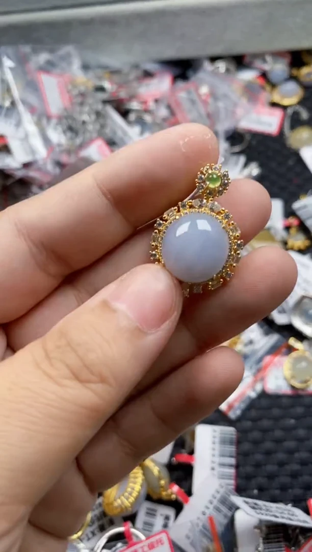 翡翠戒指银S925镶嵌8888---9