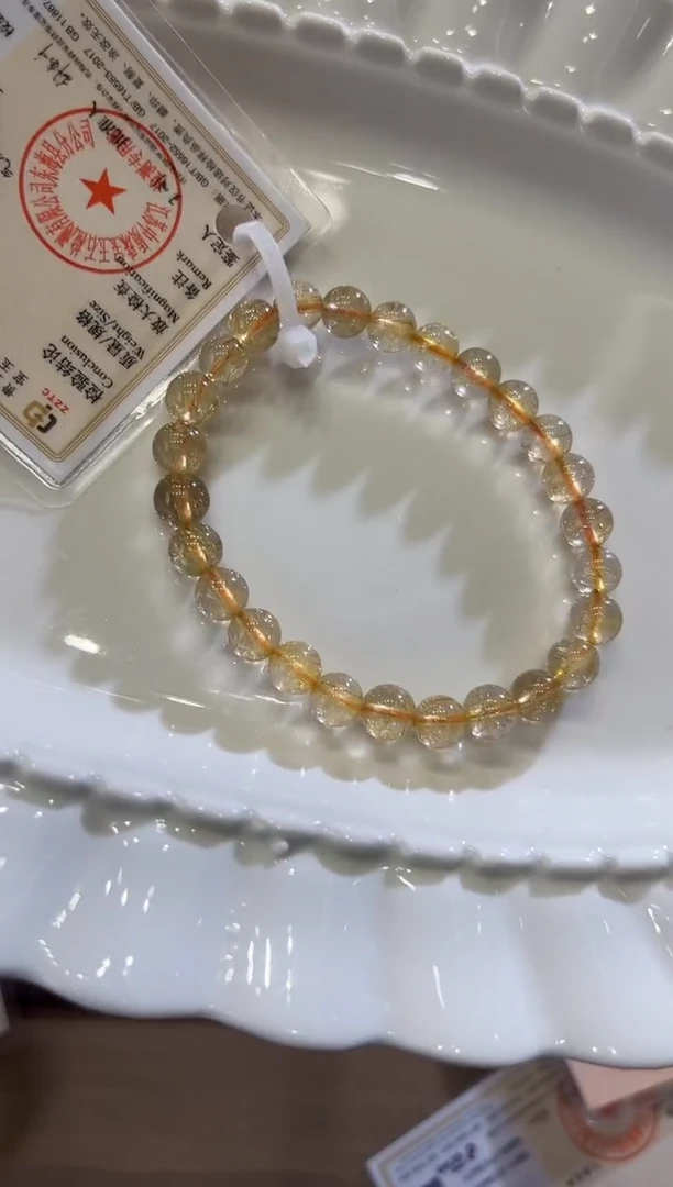 未镶嵌手串水晶童*喵sg10天然金发晶手串