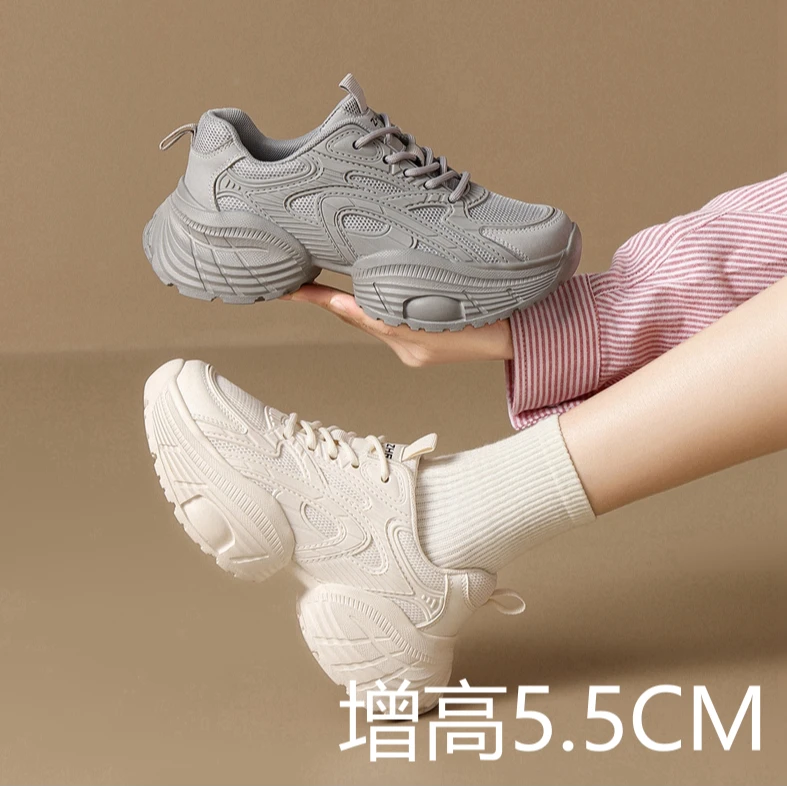 ZHR厚底老爹鞋女款2025夏季新款轻便运动鞋小个子增高休闲鞋爆款