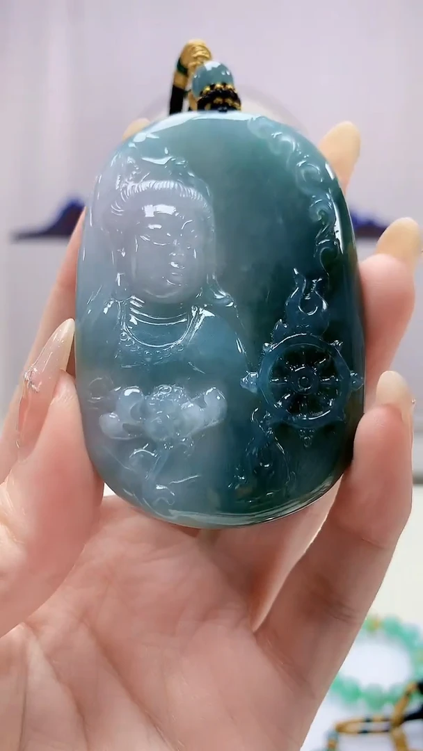 定制翡翠未镶嵌4898DD-毛货挂件124