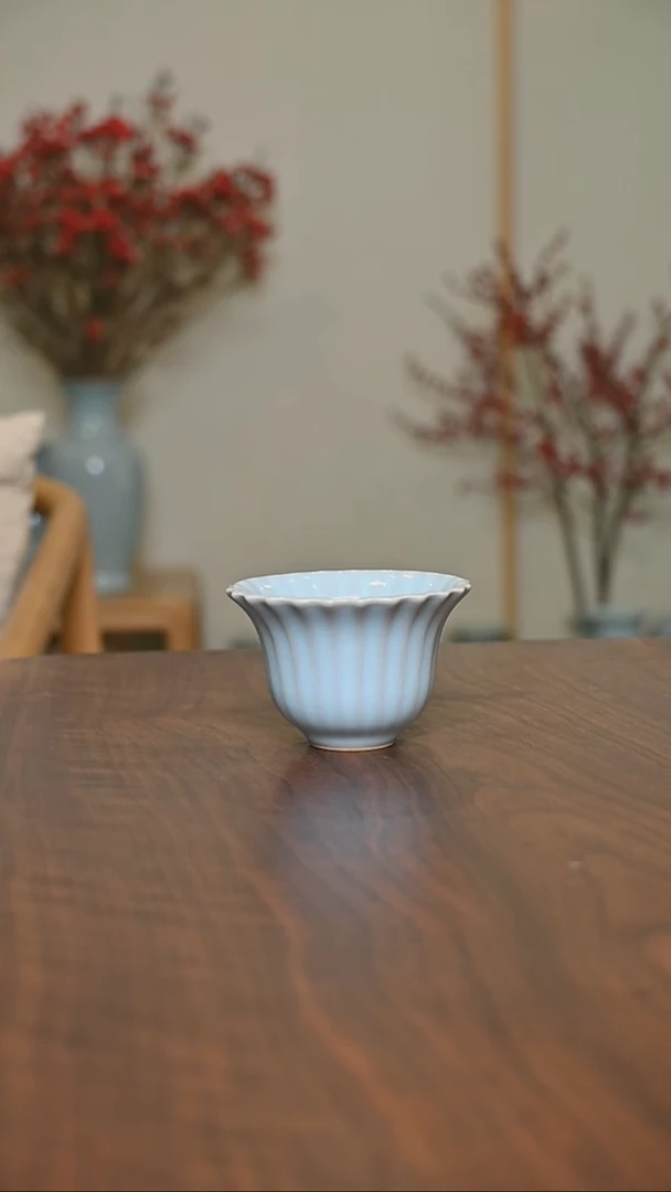 【闪购商品】其他微瑕釉朱家汝窑款青隽杯70毫升