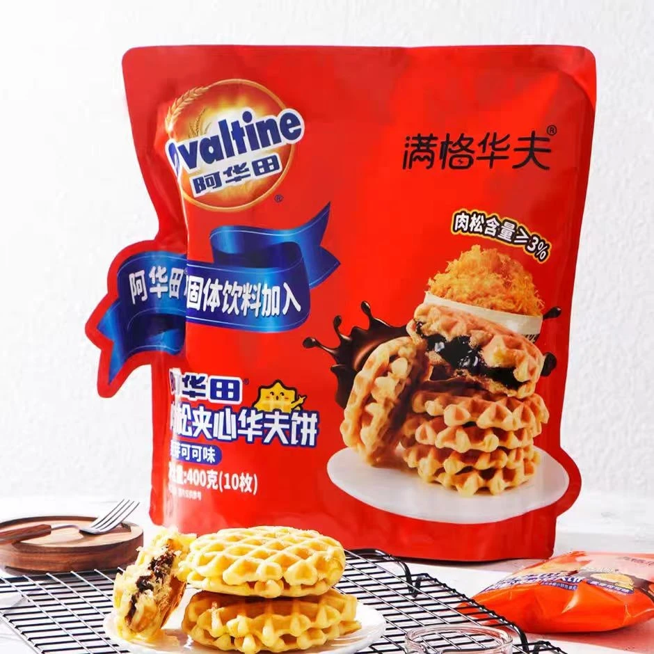 【到手2大袋 新日期】阿华田满格华夫肉松夹心华夫饼400g*2袋装