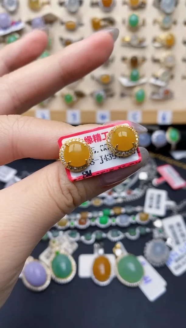 银S925镶嵌戒指翡翠0055