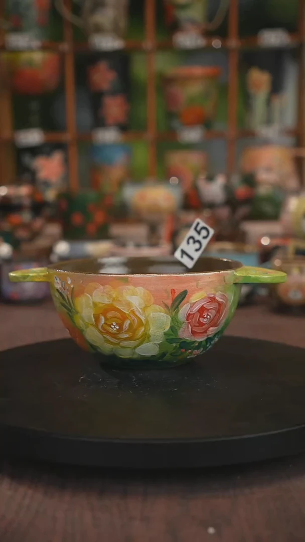 紫砂油画手绘釉下彩135